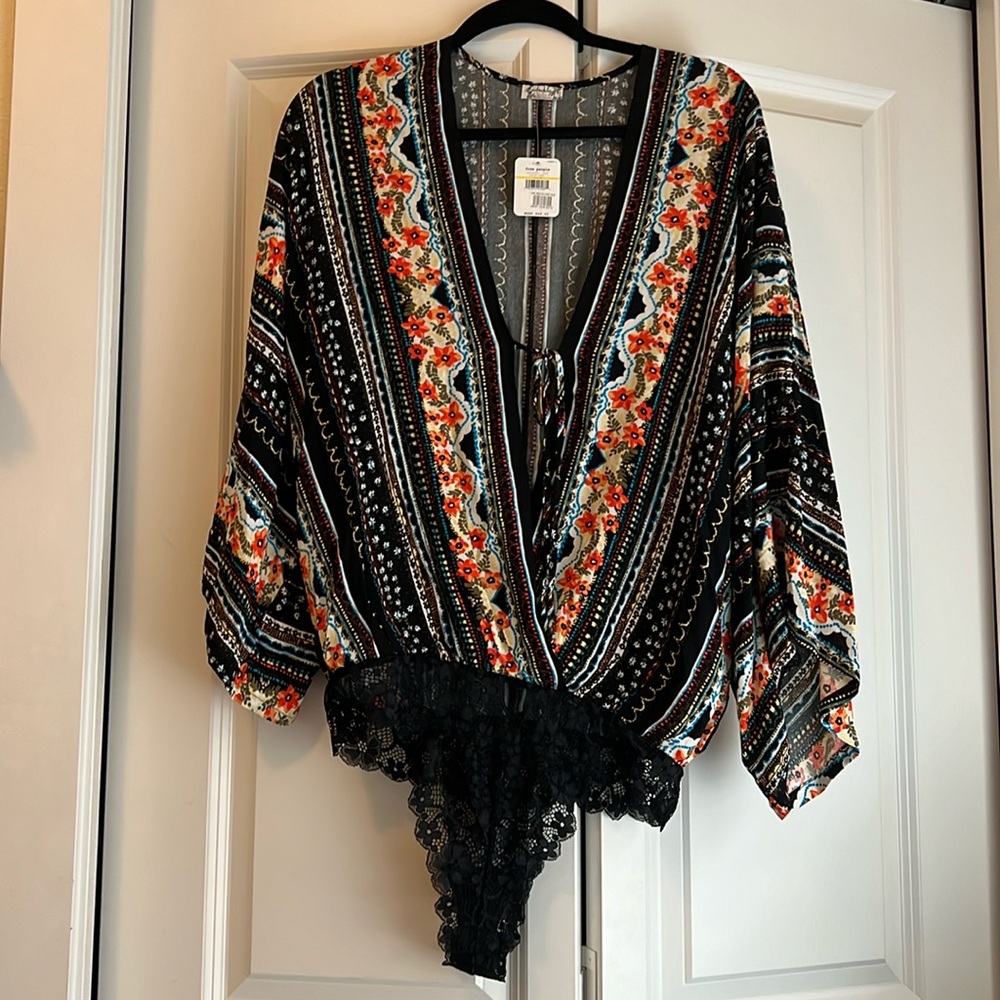 Free people floral bodysuit